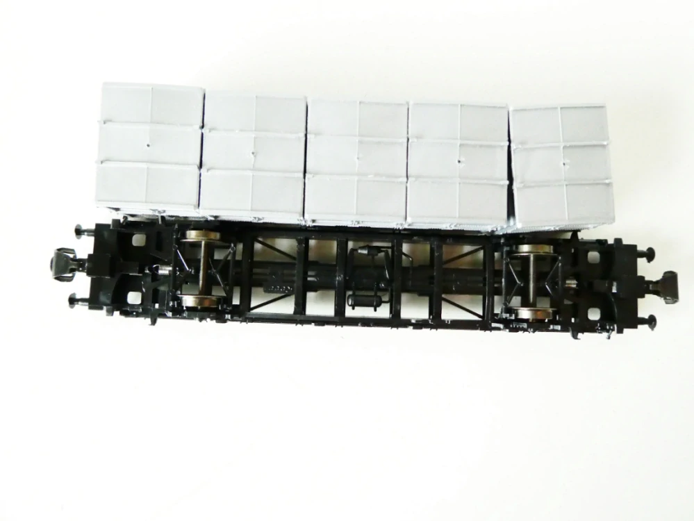 TT TILLIG 14564 Plošinový vůz s pěti pa-boxy 21 80 440 6 523-1 BTmms DB TOP STAV NEPOUŽITÝ v orig krabičce