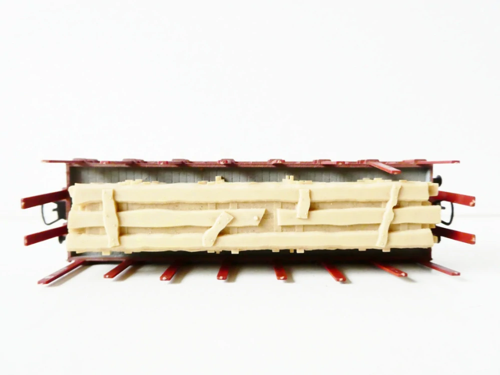 H0 PIKO Nákladní vůz klanicový 63-30-08 Roo DR s nákladem dřeva PĚKNÝ STAV