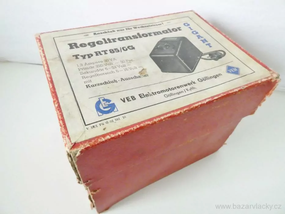 PIKO Regulační transformátor (trafo) Typ RT85/0G v krabici PĚKNÝ STAV