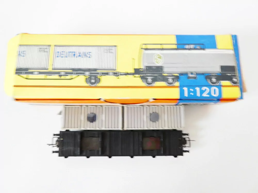 TT ZEUKE Plošinový vůz s kontejnery DEUTRANS DR TOP STAV NEPOUŽITÝ V KRABIČCE