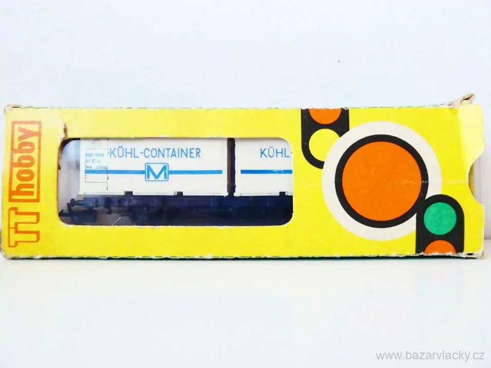 TT ZEUKE Plošinový vůz s kontejnery KÜHL-CONTAINER M TOP STAV 