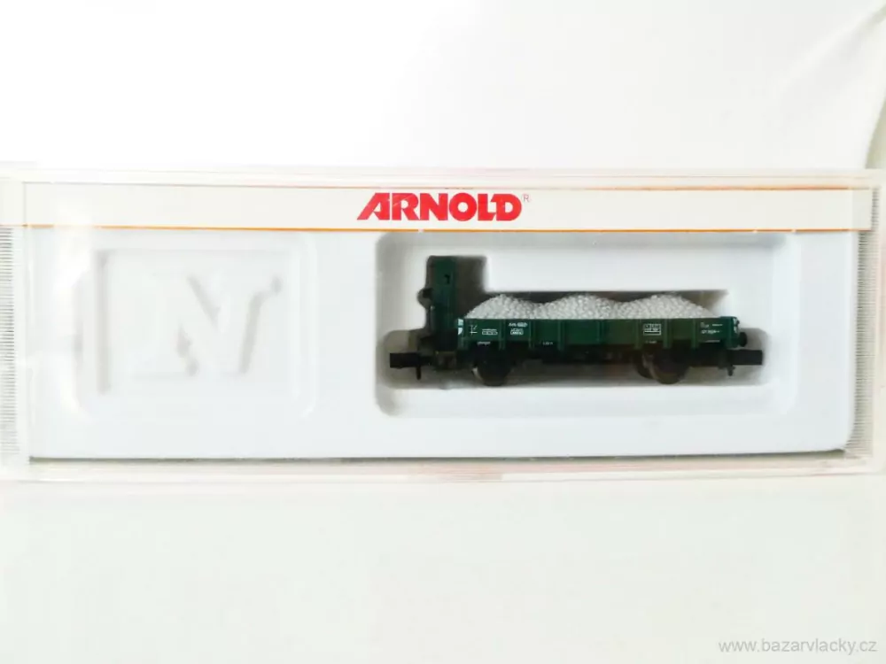 N ARNOLD 4531 Nákladní vůz 20 80 327 3 378-4 s budkou a nákladem štěrku DB TOP STAV NEPOUŽITÝ v krabičce