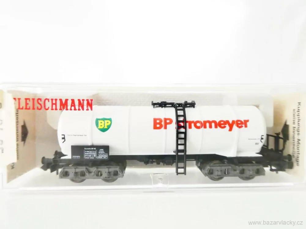 N FLEISCHMANN 8484 K Cisternový vůz BP stromeyer 21 80 077 4 526-6 [P] DB TOP STAV NEPOUŽITÝ v krabičce 