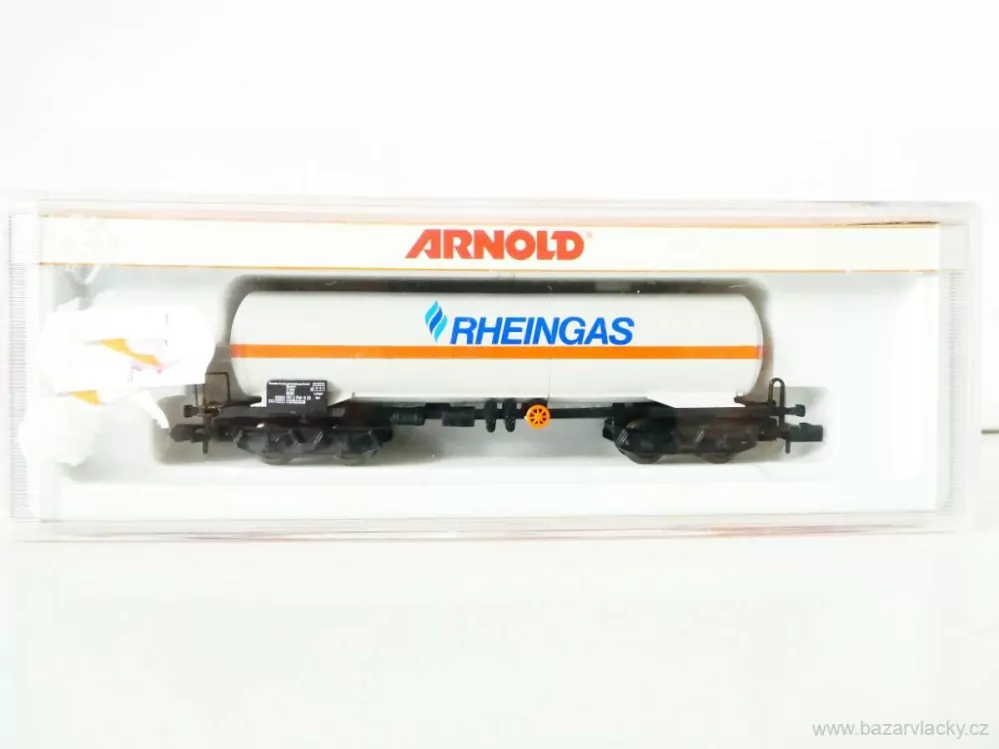 N ARNOLD 4375 Cisternový vůz RHEINGAS 21 80 781 2 749-9 [P] Leasing-Fahrzeug Eisenbahn-Verkehrsmittel AG TOP STAV NEPOUŽITÝ v krabičce 