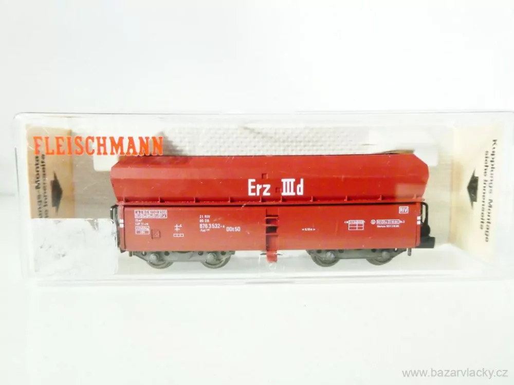 N FLEISCHMANN 8520 K Samovýsypný vůz 21 80 676 3 532-4 Erz IIId DB TOP STAV NEPOUŽITÝ v krabičce