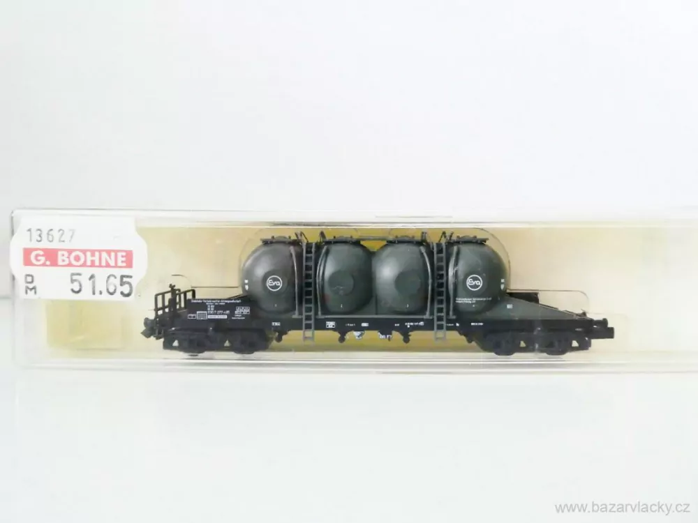 N MINITRIX 13627 K Nákladní silovůz na cement 33 80 930 7 277-9 [P] Leasing-Fahrzeug - Eisenbahn-Verkehrsmittel AG TOP STAV NEPOUŽITÝ v krabičce