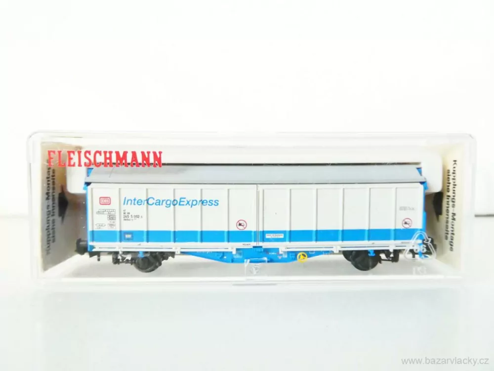 N FLEISCHMANN 8370 Nákladní vůz InterCargoExpress typ Hbillss-y 307 42 80 245 5 002-5 DB TOP STAV NEPOUŽITÝ v krabičce