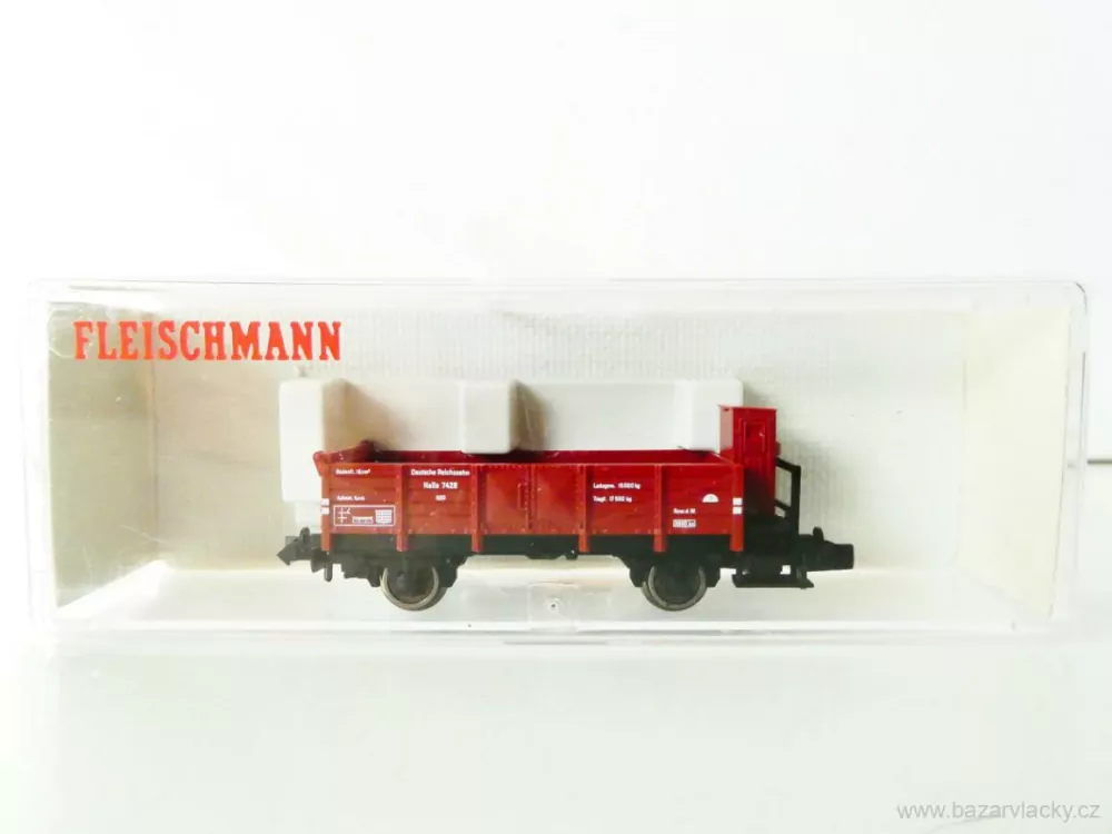 N FLEISCHMANN 8209 Nákladní vůz otevřený 7428 s budkou brzdaře DRG TOP STAV NEPOUŽITÝ v krabičce