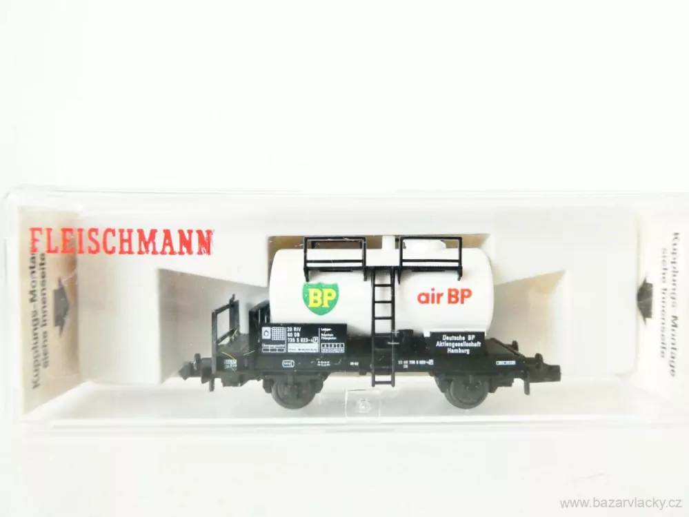 N FLEISCHMANN 8404 Cisternový vůz air BP 21 80 735 5 023-4 [P] DB TOP STAV NEPOUŽITÝ v krabičce
