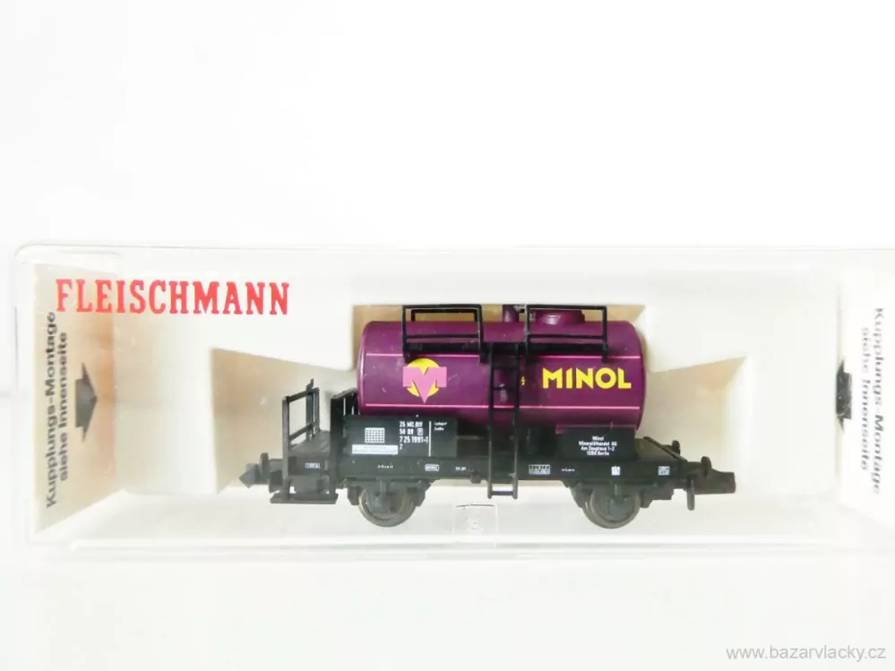 N FLEISCHMANN 8406 Cisternový vůz MINOL 25 50 725 1 991-1 [P] DB TOP STAV NEPOUŽITÝ v krabičce