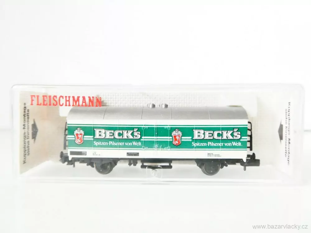 N FLEISCHMANN 8325 K Chladírenský vůz PIVO Beck Spitzen Pilsener von Welt 21 04 816 2 800-0 [P] DB TOP STAV NEPOUŽITÝ v krabičce 