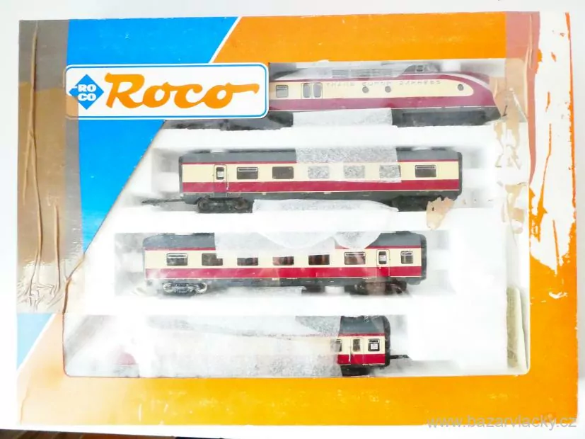 H0 ROCO 43011 Dieselová souprava BR 601 TEE TRANS EUROPA EXPRESS OSVĚTLENÁ TOP STAV v krabici