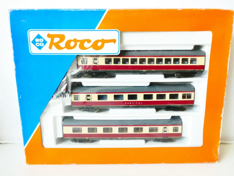 H0 ROCO 43014 SET Osobních vozů TEE - Parcifal 3-dílný TOP STAV NEPOUŽITÝ v orig. krabici
