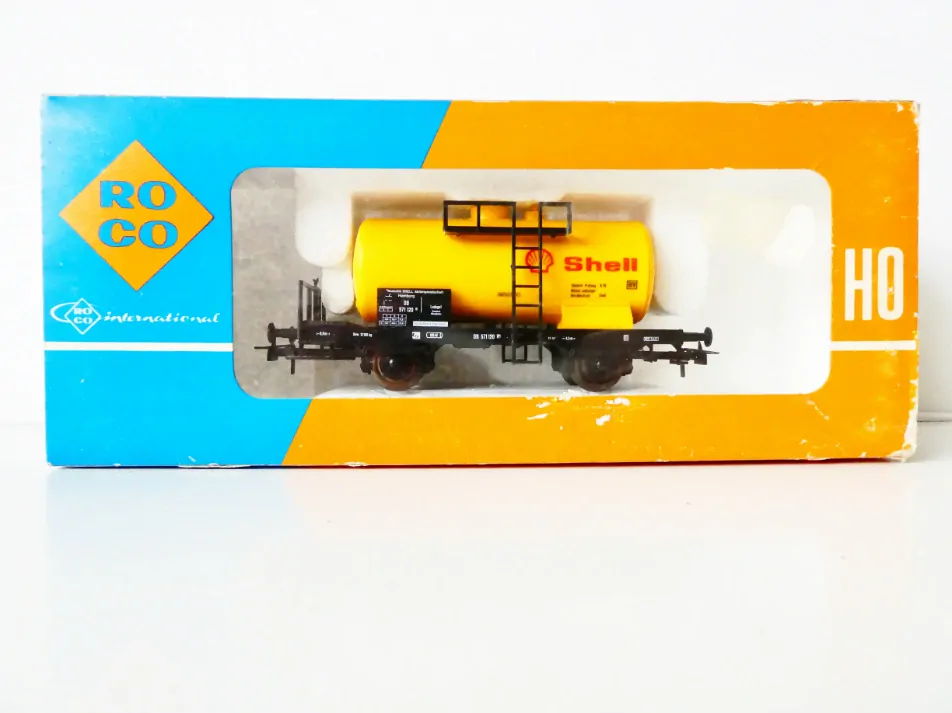 H0 ROCO 4384A/46205 Cisternový vůz 571 120 Shell DB TOP STAV NEPOUŽITÝ v krabičce (nutno doplnit jedno spřáhlo)