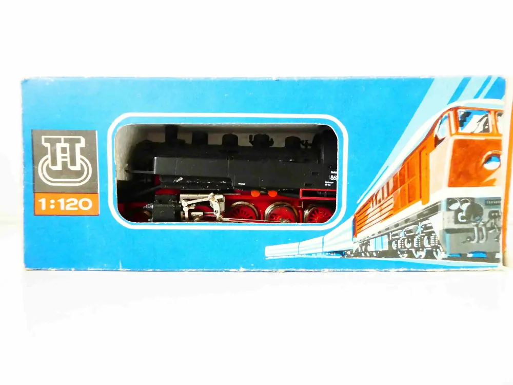 TT ZEUKE Parní lokomotiva BR 86 1615-3 DR OSVĚTLENÁ TOP STAV v krabičce