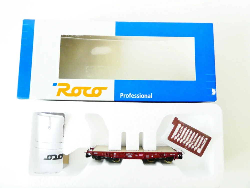 TT ROCO 37573 Plošinový vůz - DB AG TOP STAV NEPOUŽITÝ v krabičce s doplňky a návodem NOVÉ