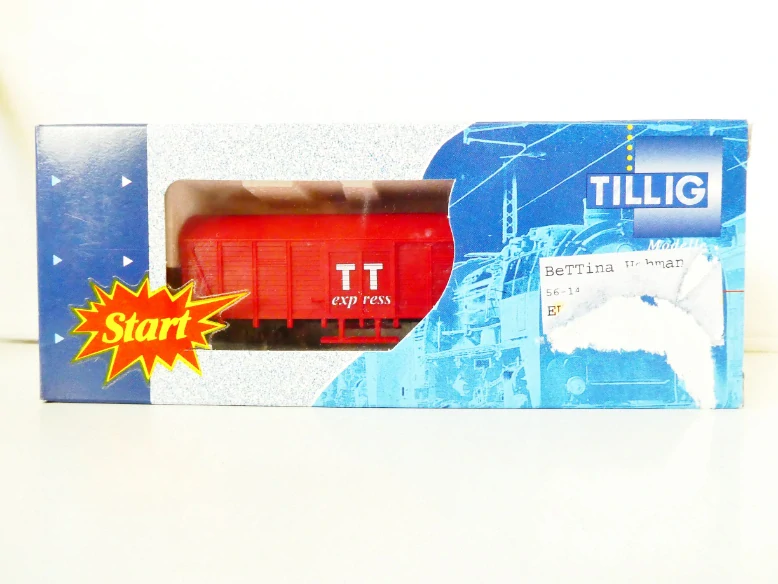 TT TILLIG 14166 Nákladní vůz krytý s logem "TT express" TOP STAV NEPOUŽITÝ v orig. krabičce