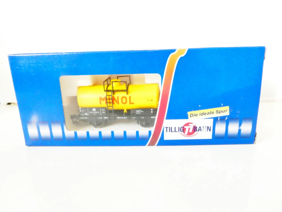 TT TILLIG 95807 Cisternový kotlový vůz MINOL 51-41-28 DR TOP STAV NEPOUŽITÝ v orig. krabičce