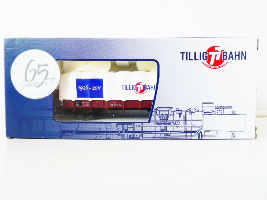 TT TILLIG 501007 Nákladní vůz s brzdařkou budkou a s plachtou 89-29-13 DR - Jubilejní vůz 65 Jahre 1946-2011 TOP STAV NEPOUŽITÝ v orig. krabičce