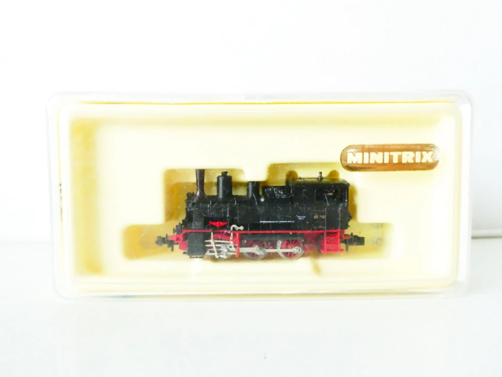 N MINITRIX 12837 Parní lokomotiva BR 89 710 DRG OSVĚTLENÁ TOP STAV NEPOUŽÍVANÁ v orig. krabičce s průvodním listem