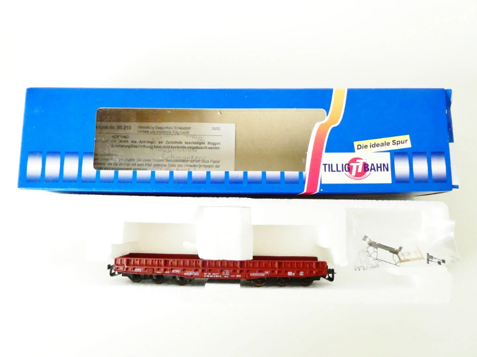 TT TILLIG 95010 Nízkostěnný nákladní vůz 31 50 481 8 557 - 5 DR v krabičce (poškozený kratší bok)