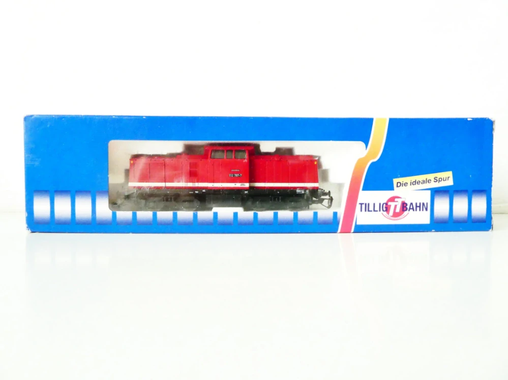 TT TILLIG 02580 Dieselová lokomotiva BR 112 787-7 DR TOP STAV OSVĚTLENÁ NEPOUŽÍVANÁ v krabičce s doplňky a návodem