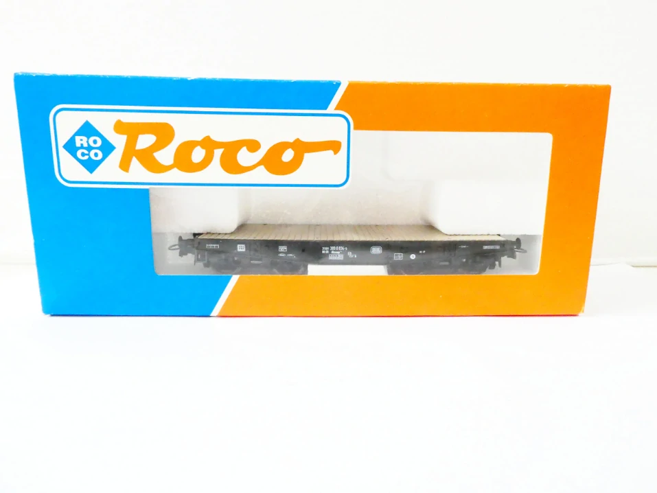 H0 ROCO 46380 Plošinový vůz Rlmmp na těžké náklady 80 389 0 834-5 DB NOVÝ NEPOUŽITÝ v orig. krabičce včetně orig. zabalených doplňků