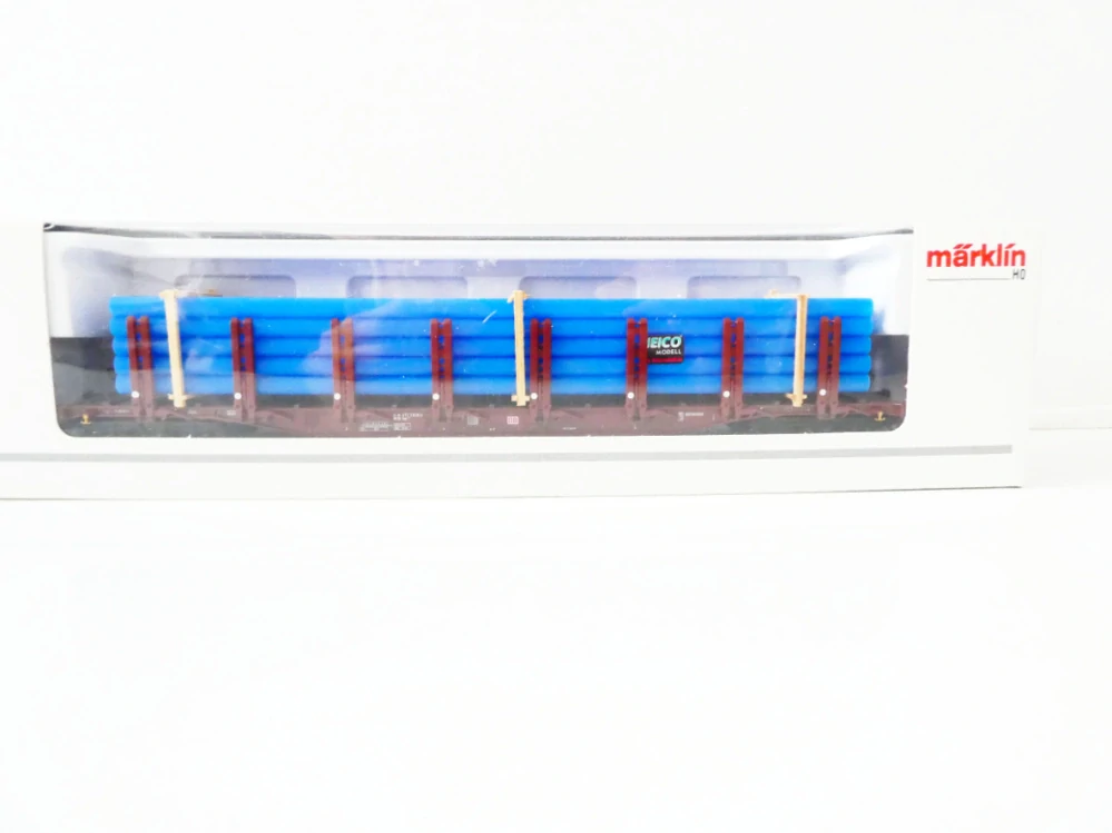 H0 MÄRKLIN 477718 Klanicový vůz s nákladem DB v originálním balení (NA OPRAVU SOUKOLÍ - viz foto a popis)