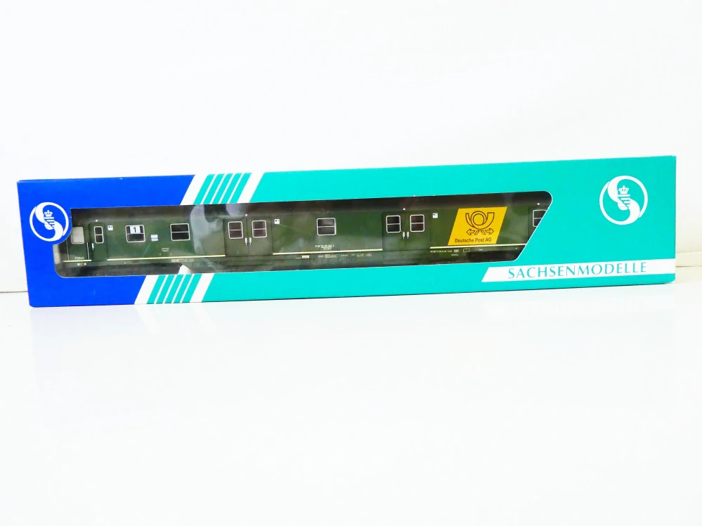 H0 SACHSENMODELLE 14637 Poštovní vůz 51 80 00-95 045-2 Post mrz DEUTSCHE POST DP AG TOP STAV NEPOUŽÍVANÝ v orig. krabičce včetně doplňků