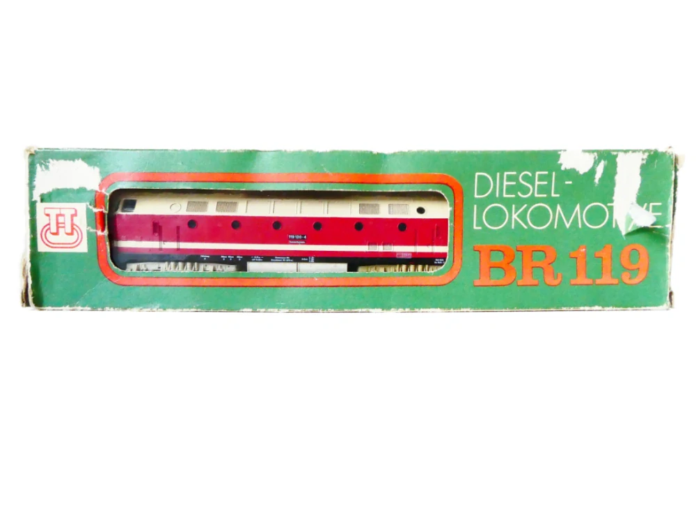 TT BTTB Dieselová lokomotiva BR 119 120-4 DR OSVĚTLENÁ TOP STAV v krabičce 