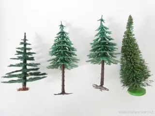 MIX SET Strom jehličnatý s kořeny - 4 ks (9 - 11 cm )