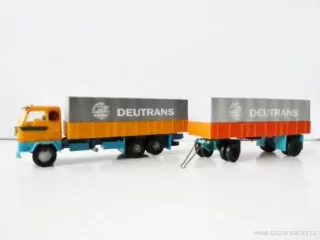 H0 Nákladní automobil s přívěsem DEUTRANS valník plachta