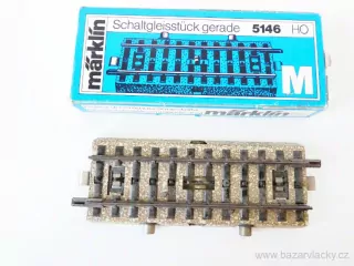 H0 MÄRKLIN 5146 Přepínací kolej rovná (Schaltgleisstück gerade) NOVÁ v krabičce s návodem