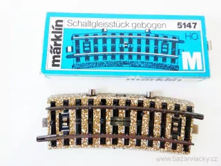 H0 MÄRKLIN 5147 Přepínací kolej oblouková (Schaltgleisstück gerade) NOVÁ v krabičce s návodem