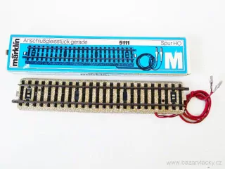 H0 MÄRKLIN 5111 Připojná kolej přímá (Anschlußgleisstück gerade) NOVÁ v krabičce