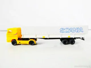 N ROCO 1852 Nákladní automobil SCANIA s plachtovým návěsem SCANIA TOP STAV NEPOUŽITÝ v krabičce