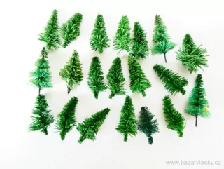 Strom jehličnatý - 20 ks ( 3,5 - 5 cm ) PĚKNÝ STAV