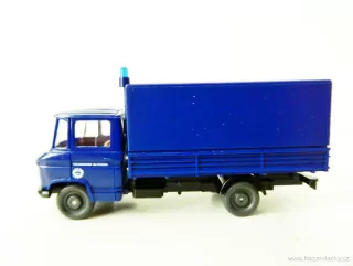 H0 Wiking 69518 Nákladní vůz Mercedes Benz L 408 valník plachta THW NOVÉ V KRABIČCE