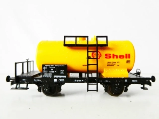 H0 ROCO 4384A/46205 Cisternový vůz 571 120 Shell DB TOP STAV NEPOUŽITÝ v krabičce (nutno doplnit jedno spřáhlo)
