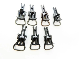 H0 SET 7 ks Spřáhlo plast s kovovým očkem délka cca 2 cm