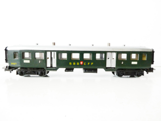 H0 MÄRKLIN Osobní vůz 2. tř. s mechanickým otevíráním vrat 348/1 SBB CFF KOVOVÝ VŮZ PĚKNÝ STAV ANTIK