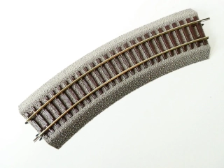 H0 ROCO 42522 Oblouková kolej R2 - 358 mm / 30° s imitací štěrku