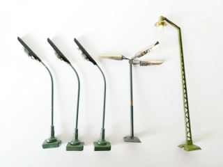 H0 MIX SET 5 ks Drážní lampa (11 a 12,5 a 14,5 cm)