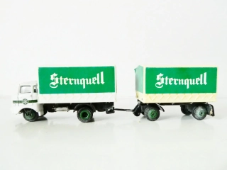 H0 Grell Nákladní automobil IFA Sternquell s přívěsem