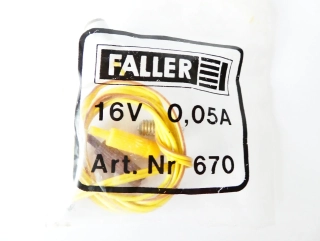 FALLER 670 Osvětlení do domečku 16 V 0,05 V NEPOUŽITÉ