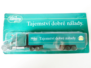 H0 GRELL Nákladní automobil s návěsem Pivovar Starobrno Tajemství dobré nálady NOVÉ orig. zabalené