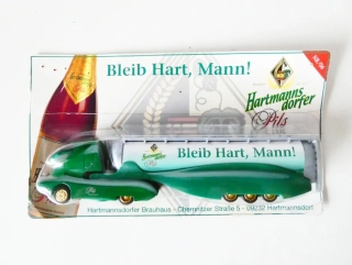 H0 DGD Nákladní automobil SCANIA s cisternou Pivovar Hartmannsdorfer Pils Bleib Hart, Mann! NOVÉ v orig. balení