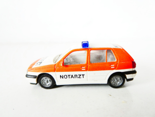 H0 Wiking Osobní automobil VW Golf Notarzt - pohotovost PĚKNÝ STAV