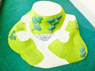 H0 Kopec - hora pro modelovou železnici 67 x 62 x 22 cm TOP STAV NEPOUŽITÝ