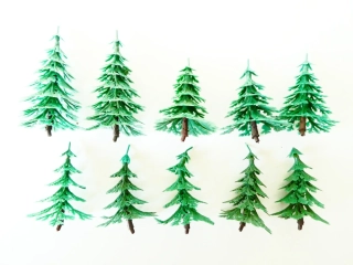 Strom jehličnatý - 10 ks ( 4 - 7 cm )